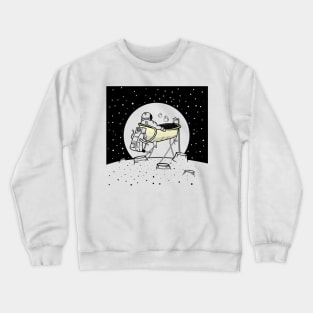 Astronaut in a bath Crewneck Sweatshirt